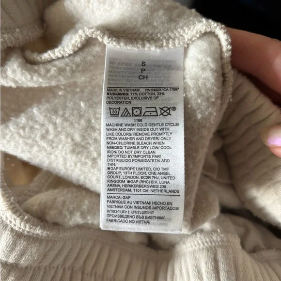 GAP Cream/light tan Wide-Leg Seamed Sweatpants - Picture 6 of 6